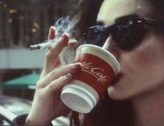 девушка - кофе - сигарета